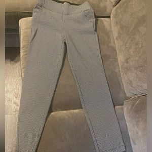 Max Studio Black and White Stretch Tapered Pants